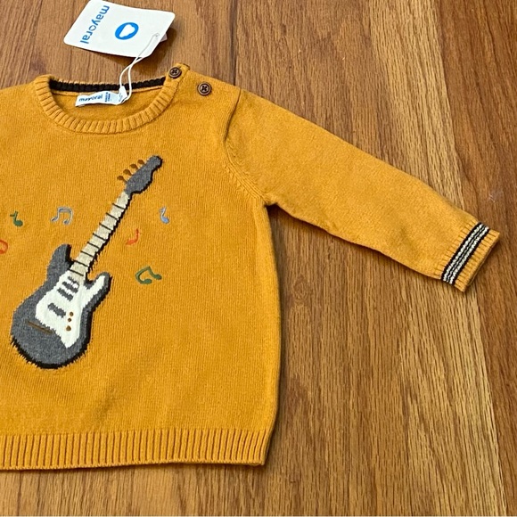 Mayoral Mustard Guitar Kids Sweater - Picture 3 of 5